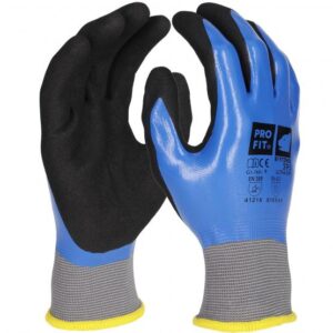 Nitril Handschuhe, "Ultra Dry", 2fach Tauchung, blau/grau