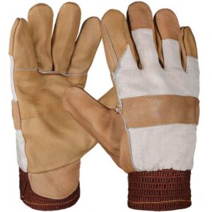 Winter Arbeitshandschuhe, Möbelleder, Strickbund, gefüttert
