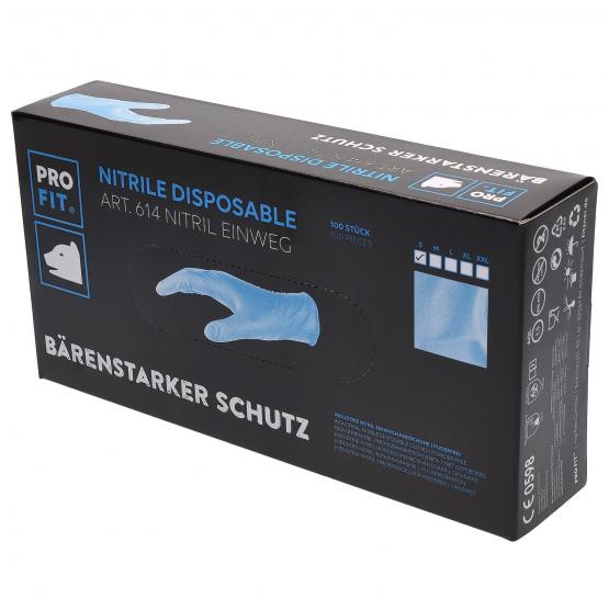 Nitril Einweghandschuhe, 24 cm, blau, 100 St. – Bild 2
